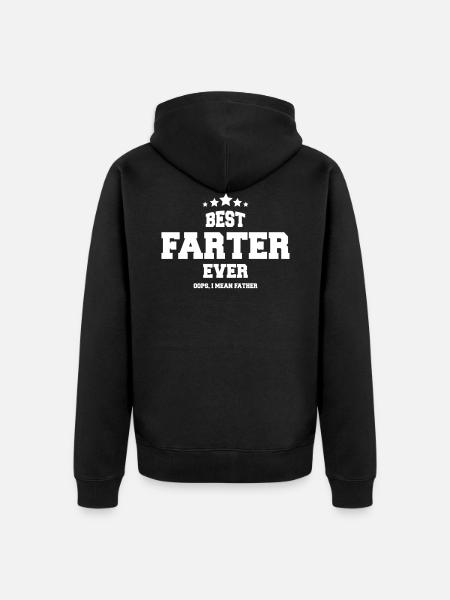 BEDSTE FARTER NOGENSINDE sjovt at sige fars fars dag - Premium økologisk unisex-hættejakke - sort