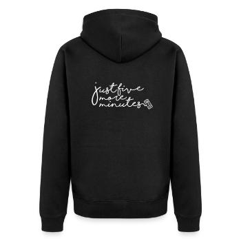 Gamer - Just 5 Minutes more - Unisex Premium Organic Zip Hoodie - black - Back - Nico (187cm)