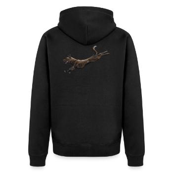 Dutch shepherd - Unisex Premium Bio Zip Hoodie - Schwarz - Hinten - Nico (187cm)