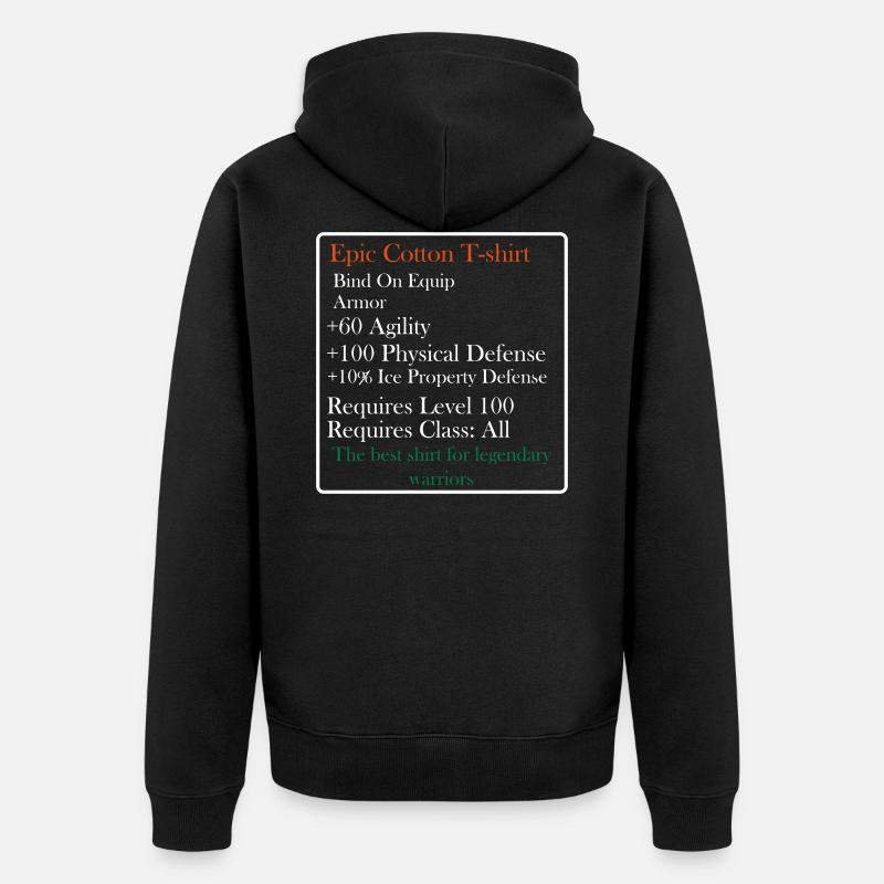 Poleras rpg 1 - Veste à capuche bio Premium Unisexe - noir