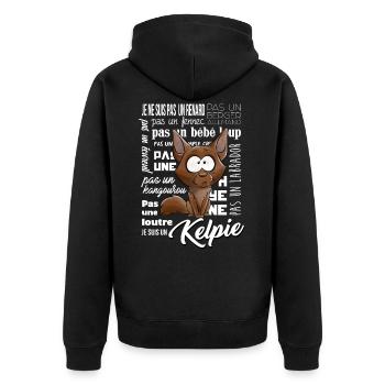 Je suis un Kelpie - Veste à capuche bio Premium Unisexe - noir - Dos - Nico (187cm)