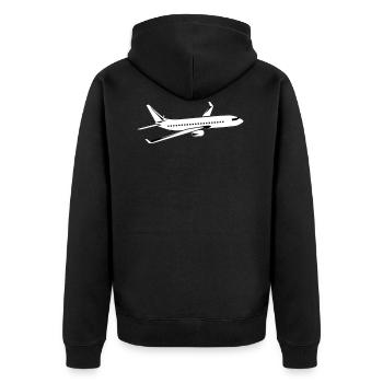 avion - Veste à capuche bio Premium Unisexe - noir - Dos - Nico (187cm)