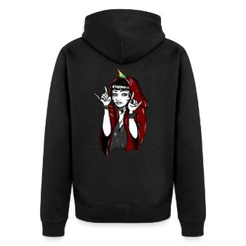 Heavy Metal Unicorn - Veste à capuche bio Premium Unisexe - noir - Dos - Nico (187cm)