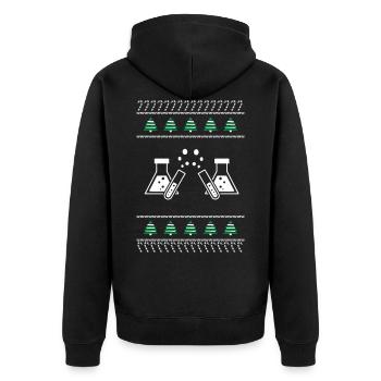 Chimie de Noël - Veste à capuche bio Premium Unisexe - noir - Dos - Nico (187cm)