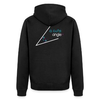 Professeur T-shirt Angle mignon - Veste à capuche bio Premium Unisexe - noir - Dos - Nico (187cm)