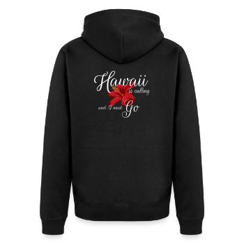 Hawaï cadeau T-shirt pour le plaisir de vacances à Hawaii - Veste à capuche bio Premium Unisexe - noir - Dos - Nico (187cm)