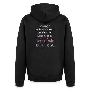 chocolat - Veste à capuche bio Premium Unisexe - noir - Dos - Nico (187cm)