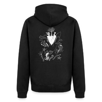 Fantasy Underwater Design - Unisex Premium Organic Zip Hoodie - black - Back - Nico (187cm)