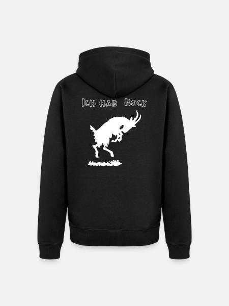 Ich hab Bock - Unisex Premium Bio Zip Hoodie - Schwarz