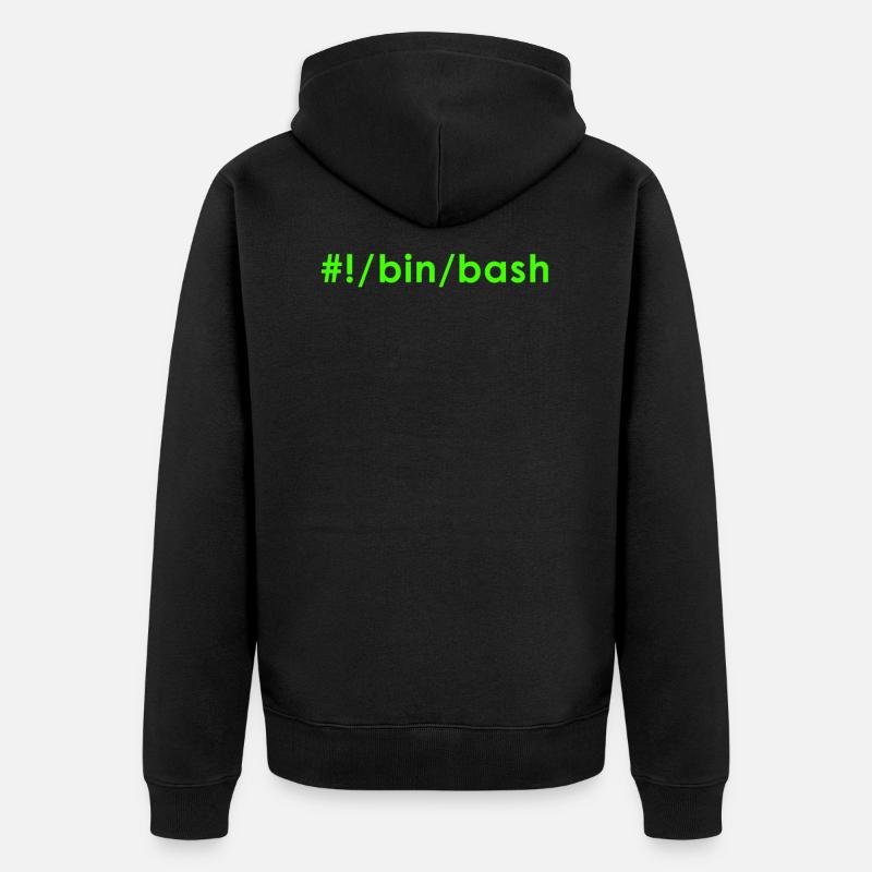 Unix Linux Bash - Unisex Premium Bio Zip Hoodie - Schwarz
