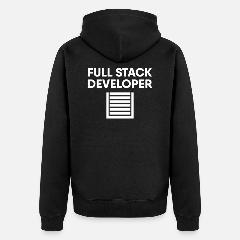 Full Stack Developer - Unisex Premium Bio Zip Hoodie - Schwarz