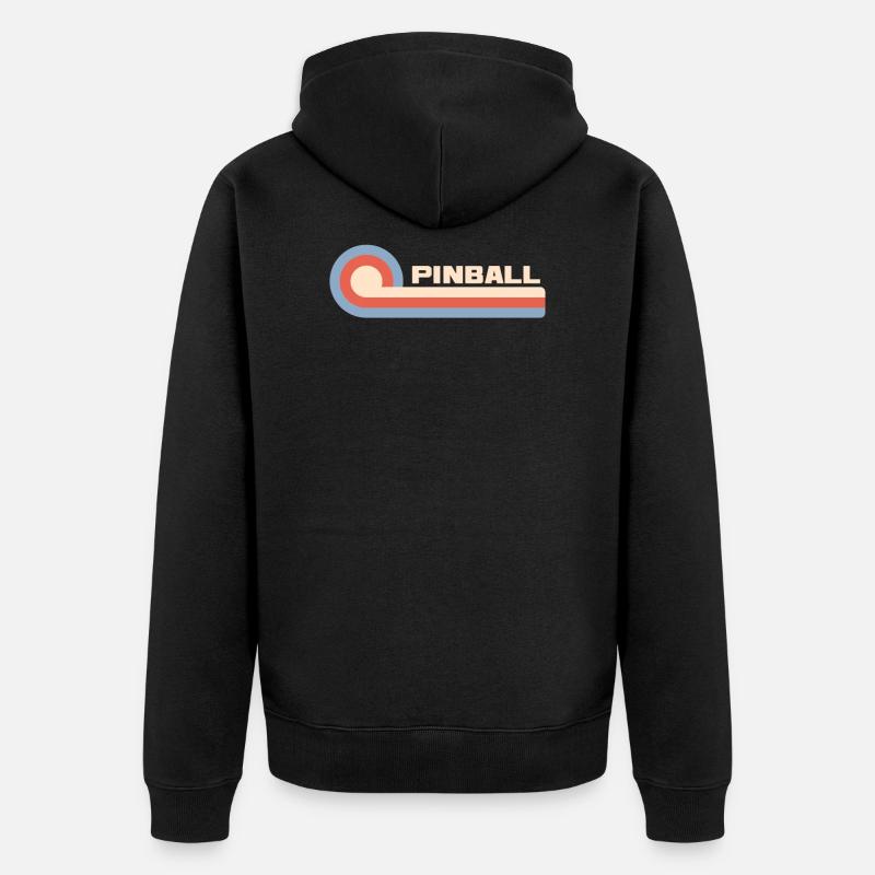Pinball 70 Old School cadeau - Veste à capuche bio Premium Unisexe - noir