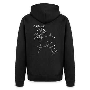 Darwin Tree of Life Sciences Biology - Unisex Premium Organic Zip Hoodie - black - Back - Nico (187cm)