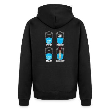 Bassoonist Water Orchestra Musician Bassoon Gift - Unisex Premium Organic Zip Hoodie - black - Back - Nico (187cm)