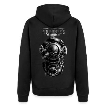 Don' t cry - Unisex Premium Bio Zip Hoodie - Schwarz - Hinten - Nico (187cm)