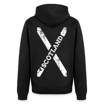 Bannière drapeau écosse - Veste à capuche bio Premium Unisexe - noir - Dos - Nico (187cm)