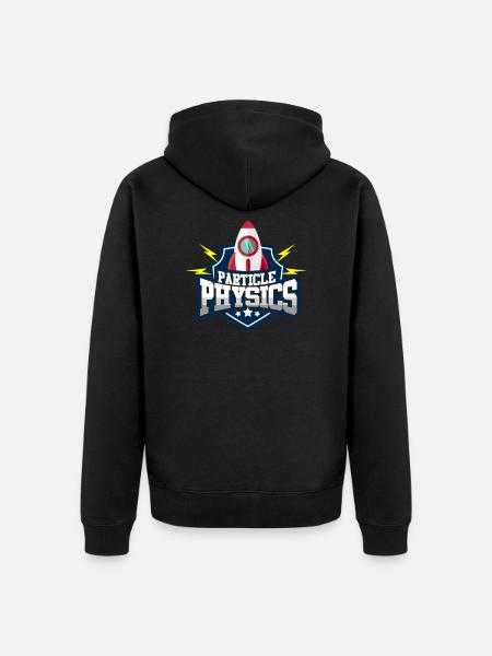 Particle physicist t-shirt science research - Unisex Premium Organic Zip Hoodie - black