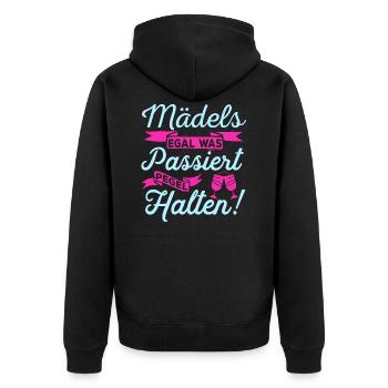 Niveau détenir cadeau filles JGA fête boire - Veste à capuche bio Premium Unisexe - noir - Dos - Nico (187cm)
