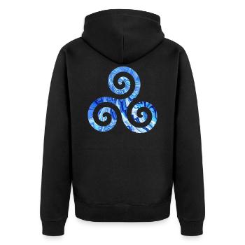 symbole celtique 1 e 80 - Veste à capuche bio Premium Unisexe - noir - Dos - Nico (187cm)