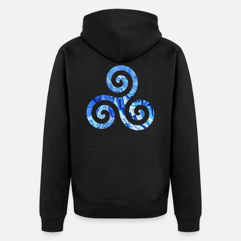 symbole celtique 1 e 80 - Veste à capuche bio Premium Unisexe - noir