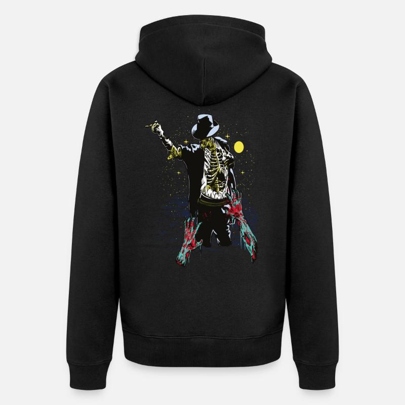 Zombie King Pop Halloween - Veste à capuche bio Premium Unisexe - noir