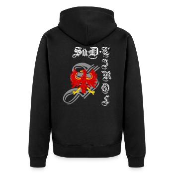 Tyrol du Sud - Veste à capuche bio Premium Unisexe - noir - Dos - Nico (187cm)
