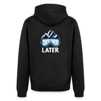 Sports d’hiver Ski you later T-Shirt Montagne Sport Alpes - Veste à capuche bio Premium Unisexe - noir - Dos - Nico (187cm)