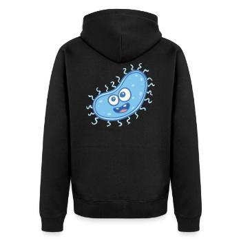 MICROBIOLOGIST: Sweet bacteria - Unisex Premium Organic Zip Hoodie - black - Back - Nico (187cm)