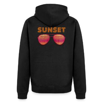 Voyage de vacances d'été lunettes de soleil - Veste à capuche bio Premium Unisexe - noir - Dos - Nico (187cm)