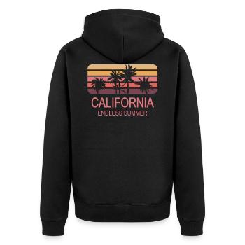 Californie - Veste à capuche bio Premium Unisexe - noir - Dos - Nico (187cm)
