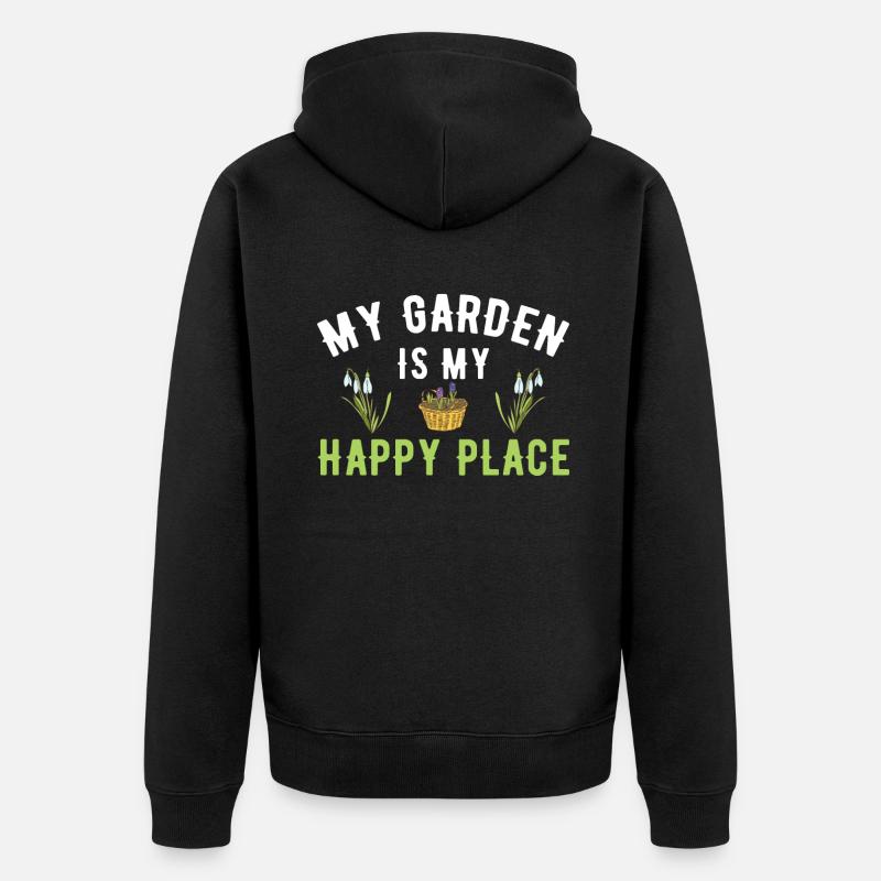Mon jardin - Veste à capuche bio Premium Unisexe - noir