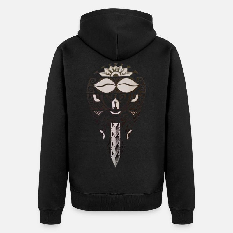 Tatoo Design "ElFa" - Unisex Premium Bio Zip Hoodie - Schwarz