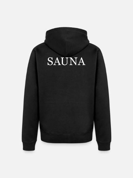 Sauna - Unisex Premium Organic Zip Hoodie - black