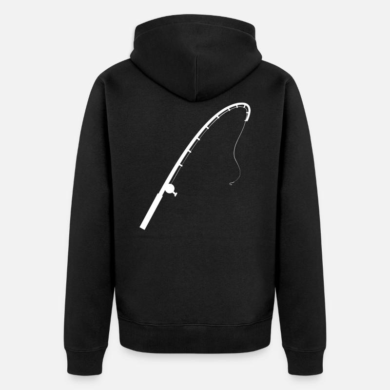 canne à pêche - Veste à capuche bio Premium Unisexe - noir