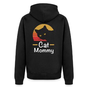 Best Cat Mom Ever Best Cat Mom Mother Kitten - Unisex Premium Organic Zip Hoodie - black - Back - Nico (187cm)