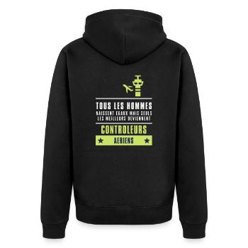 Seuls les Meilleurs Deviennent Contrôleurs Aériens - Veste à capuche bio Premium Unisexe - noir - Dos - Nico (187cm)