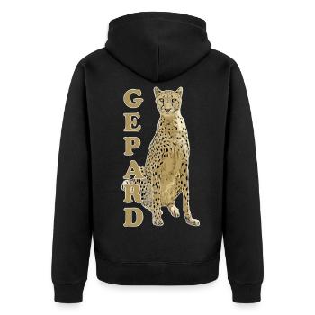 guépard - Veste à capuche bio Premium Unisexe - noir - Dos - Nico (187cm)