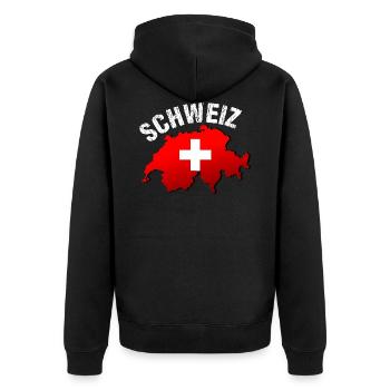 Suisse - Veste à capuche bio Premium Unisexe - noir - Dos - Nico (187cm)