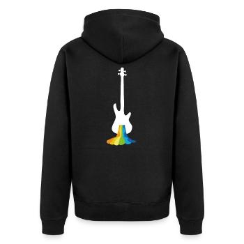 Bass Player Gift Bass Guitar Rainbow Bassist - Veste à capuche bio Premium Unisexe - noir - Dos - Nico (187cm)