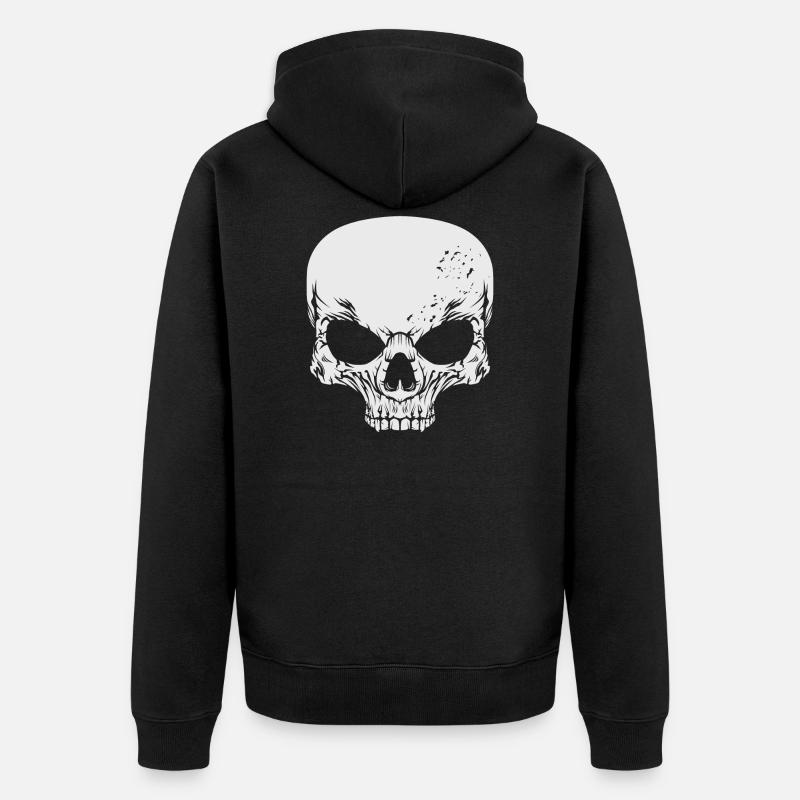 Crâne crâne crâne - Veste à capuche bio Premium Unisexe - noir