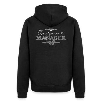 Gestionnaire d'équipement - White Edition - Veste à capuche bio Premium Unisexe - noir - Dos - Nico (187cm)