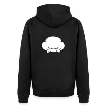 Chef hat chef cook star chef gift - Unisex Premium Organic Zip Hoodie - black - Back - Nico (187cm)