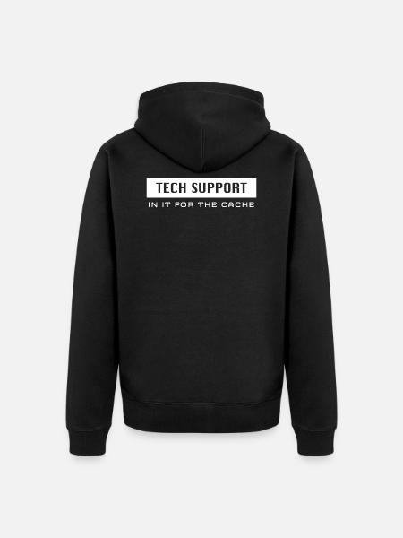 Technischer Support - IT-Support - Unisex Premium Bio Zip Hoodie - Schwarz