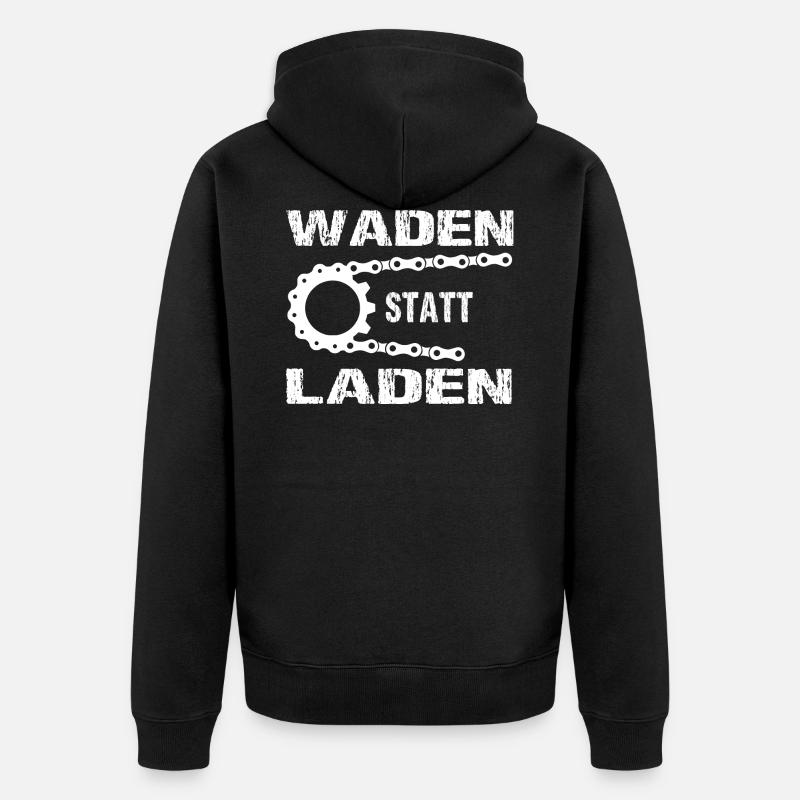 Fahrrad - Unisex Premium Bio Zip Hoodie - Schwarz