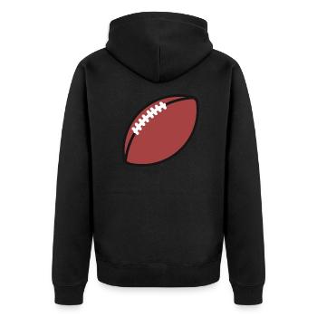 Rugby fan de football équipe de rugby - Veste à capuche bio Premium Unisexe - noir - Dos - Nico (187cm)