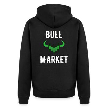 Marché boursier marché haussier marché haussier trading trader - Veste à capuche bio Premium Unisexe - noir - Dos - Nico (187cm)