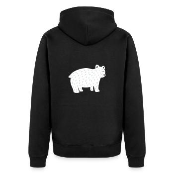 Ours polaire | Bestseller | - Veste à capuche bio Premium Unisexe - noir - Dos - Nico (187cm)