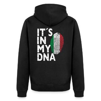Es Ist In Meiner DNA Italiener Genetik Italien - Unisex Premium Bio Zip Hoodie - Schwarz - Hinten - Nico (187cm)