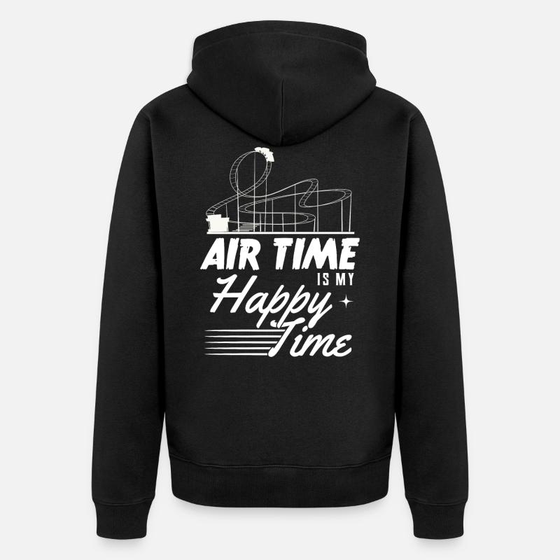 Achterbahn - Unisex Premium Bio Zip Hoodie - Schwarz