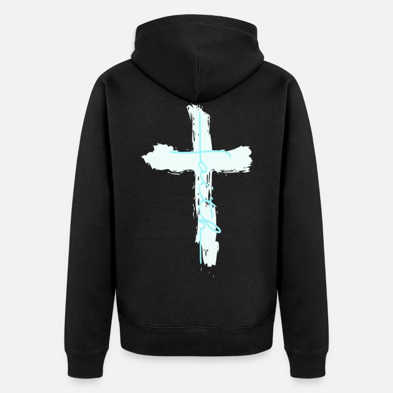 Croix de foi - Veste à capuche bio Premium Unisexe - noir